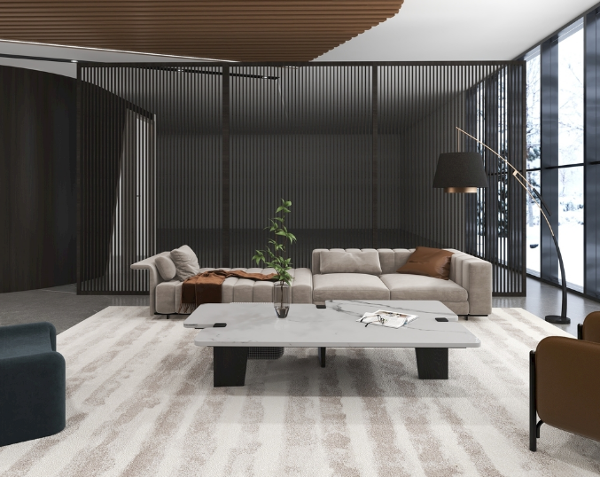 辦公室裝修設(shè)計(jì)：灰色吧臺(tái)，簡約而不簡單