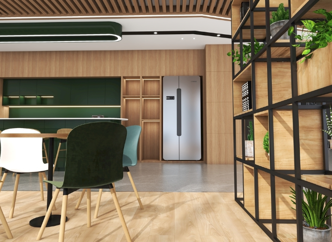 藍(lán)色柜子成辦公室裝修設(shè)計(jì)新寵，打造專業(yè)又清新的工作空間！