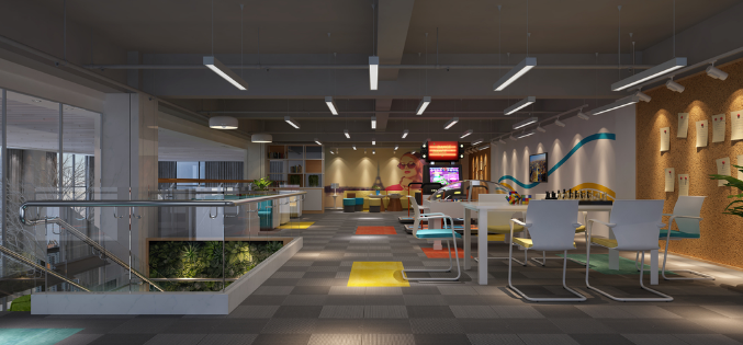 辦公室裝修設計：橙色地毯點亮職場新活力！