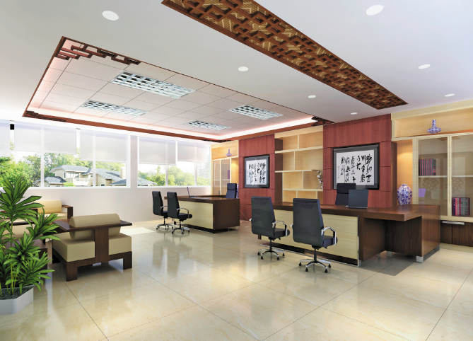 科技智潮引領(lǐng)未來：上海辦公室裝修設(shè)計，大中班臺擺放新解